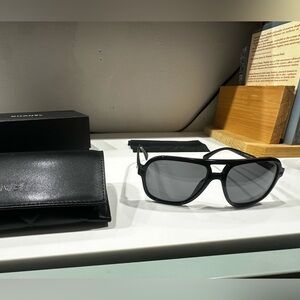 CHANEL Black Acetate Polarized Sunglasses